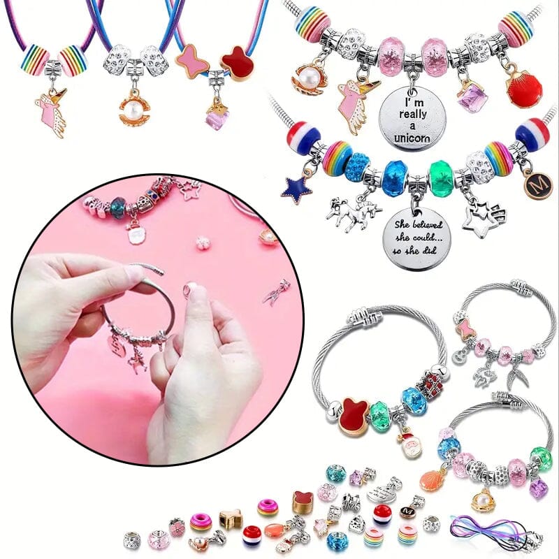 🌲Early Christmas Sale 49% OFF-Girls Charm Bracelet Making Kit - elehancea