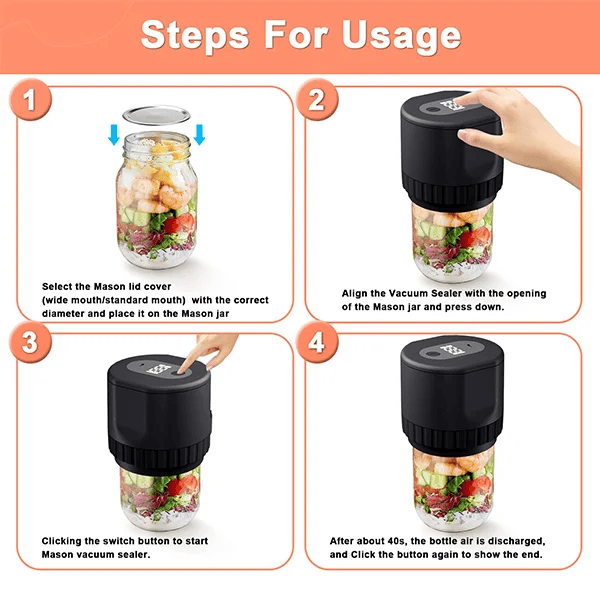 🌲Early Christmas Sale 49% OFF-Electric Vacuum Sealer For Mason Jars - elehancea