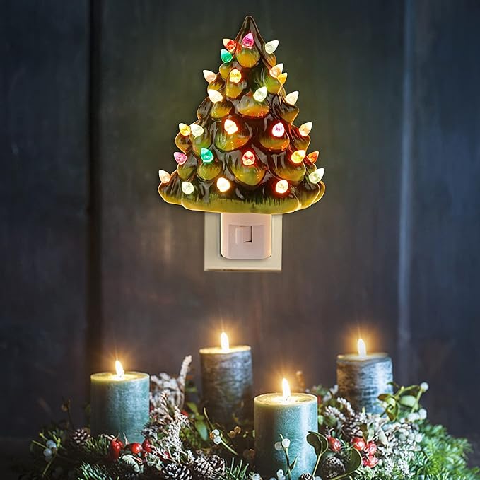🌲Early Christmas Sale 49% OFF-Pre-Lit Hand-Painted Ceramic Christmas Tree - elehancea
