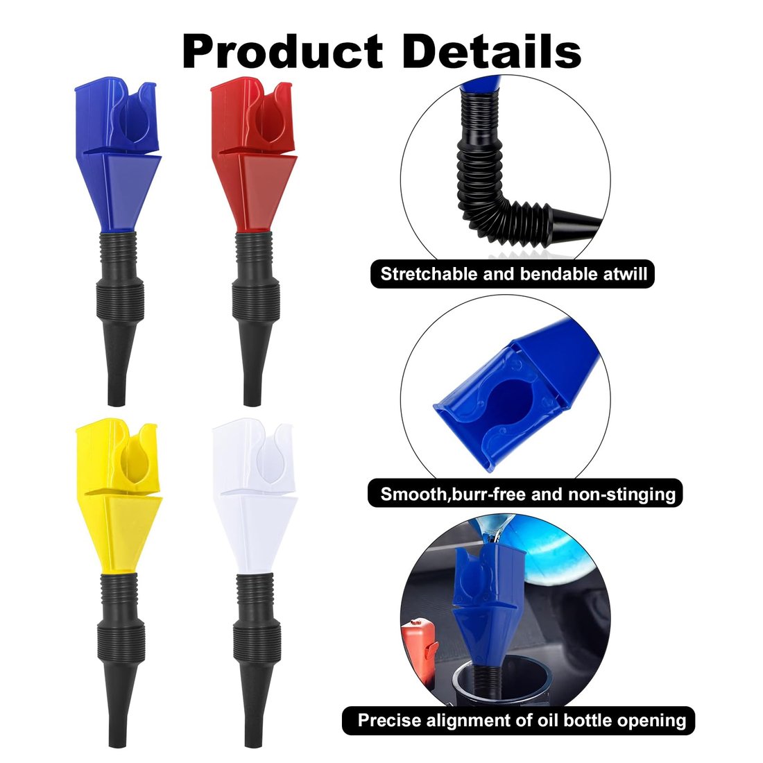 Hot Selling Now🔥🔥 & Universal Flexible Draining Oil Snap Plastic Funnel !!