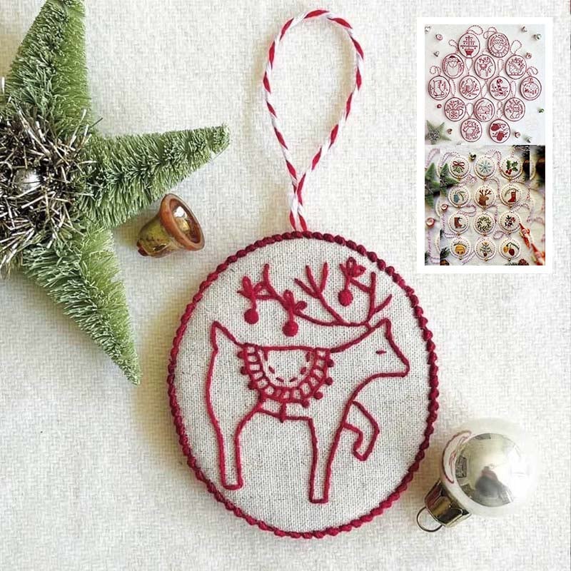 🌲Christmas Sales 49% OFF-Hand Embroidery Christmas Ornaments Kit