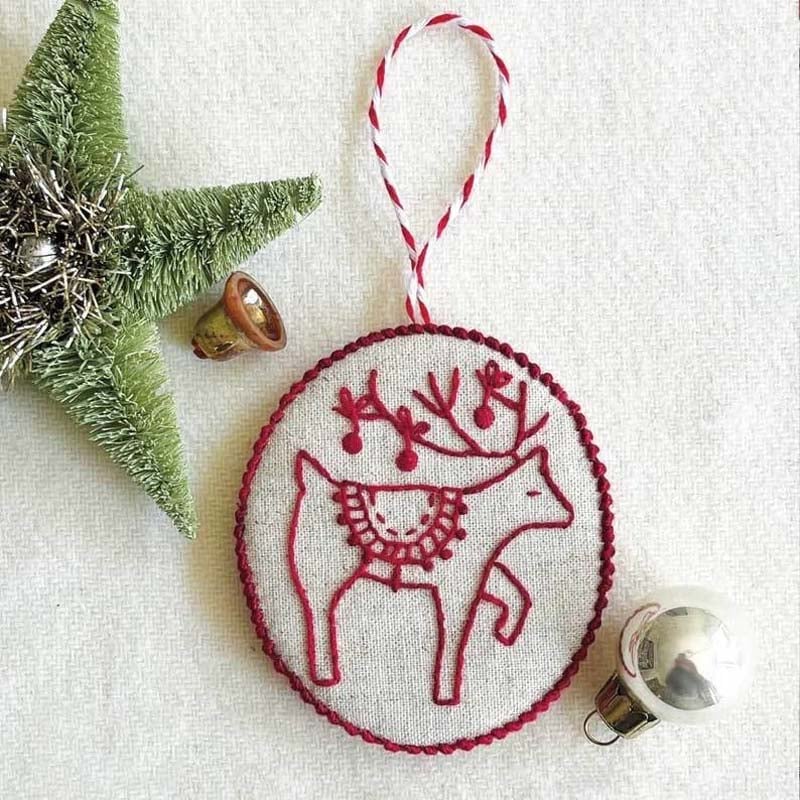 🌲Christmas Sales 49% OFF-Hand Embroidery Christmas Ornaments Kit