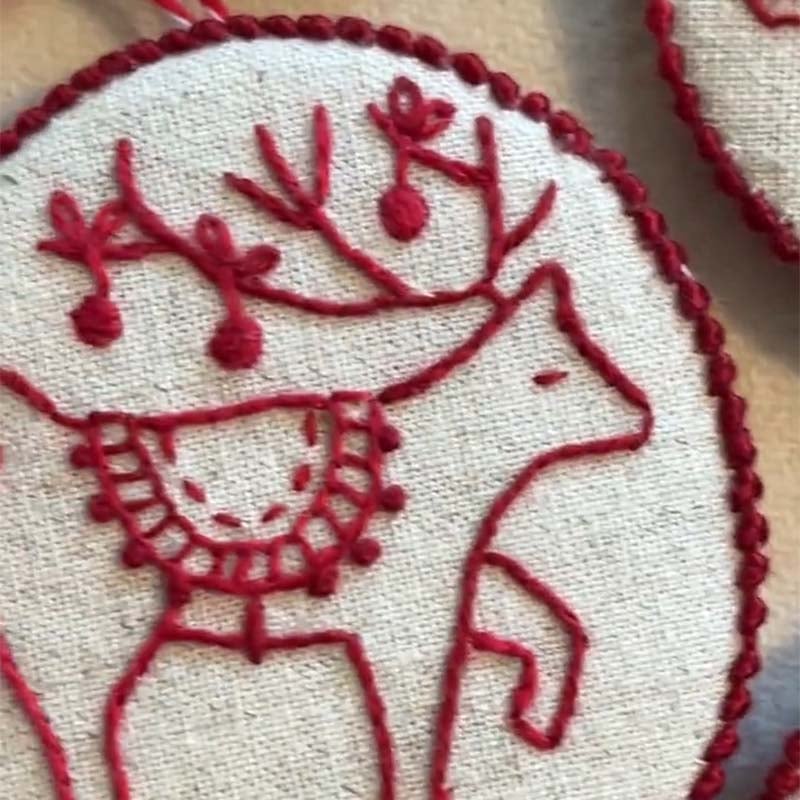 🌲Christmas Sales 49% OFF-Hand Embroidery Christmas Ornaments Kit