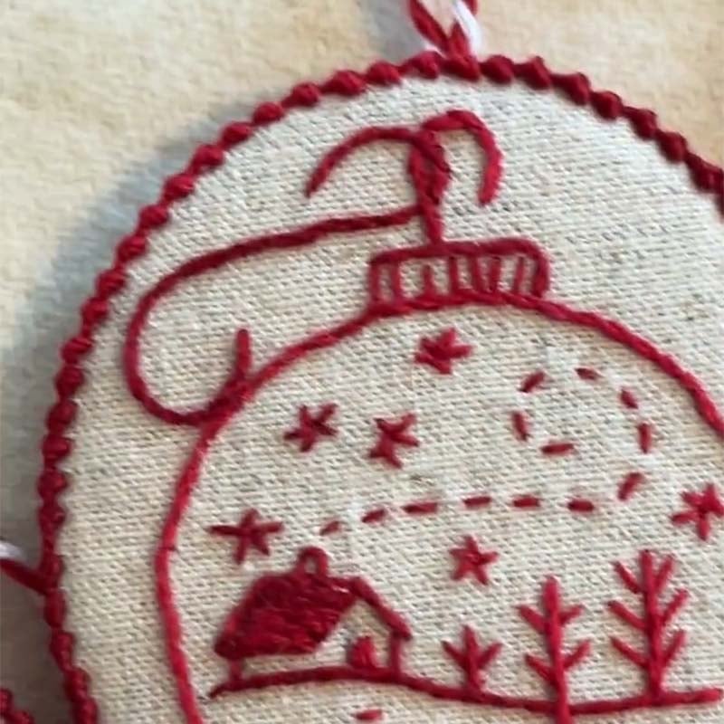 🌲Christmas Sales 49% OFF-Hand Embroidery Christmas Ornaments Kit