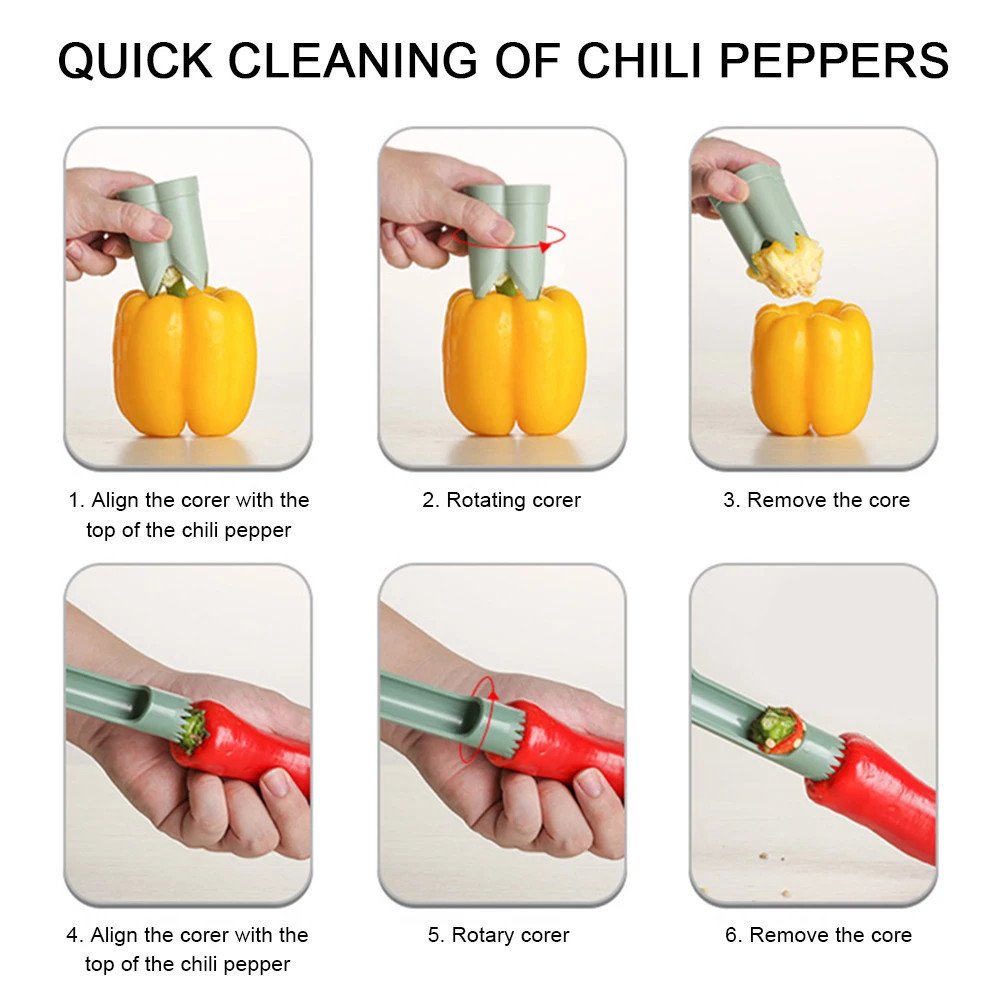 🌲Christmas Sales 49% OFF-2-in-1 Fruit Pepper Corer