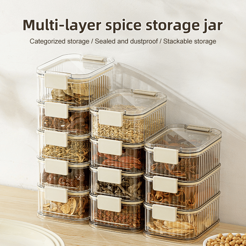 Multi-layered Seasoning Storage Box - elehancea