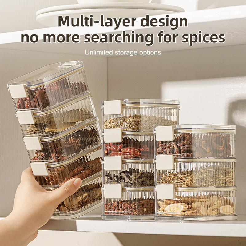 Multi-layered Seasoning Storage Box - elehancea
