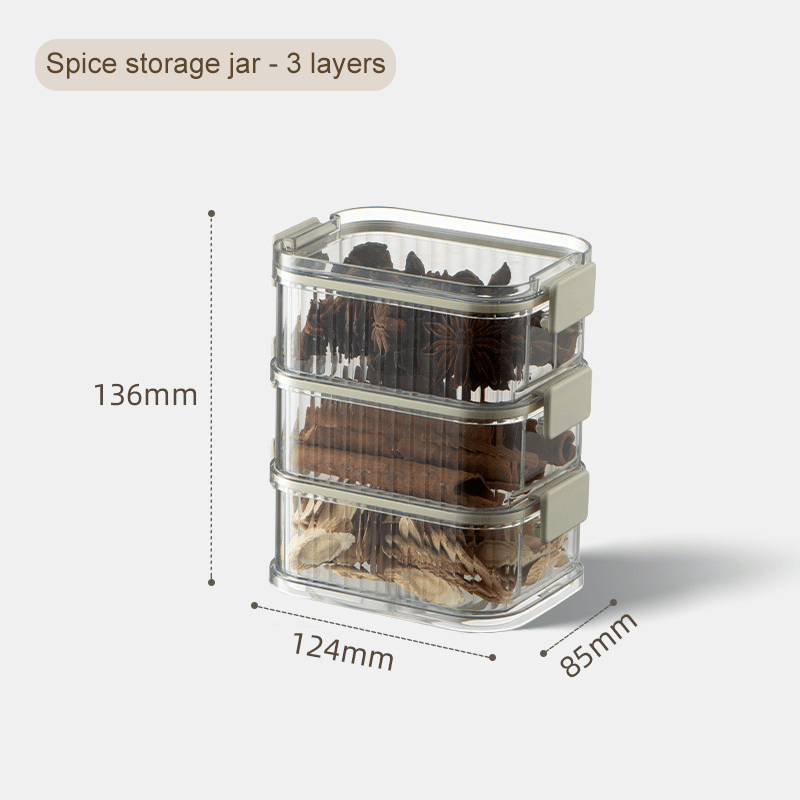 Multi-layered Seasoning Storage Box - elehancea