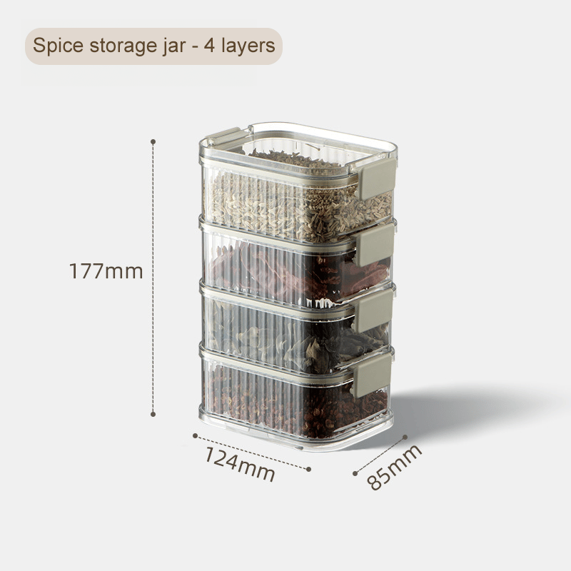Multi-layered Seasoning Storage Box - elehancea
