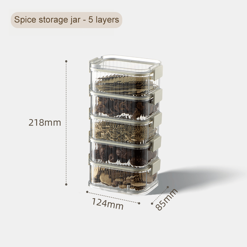 Multi-layered Seasoning Storage Box - elehancea