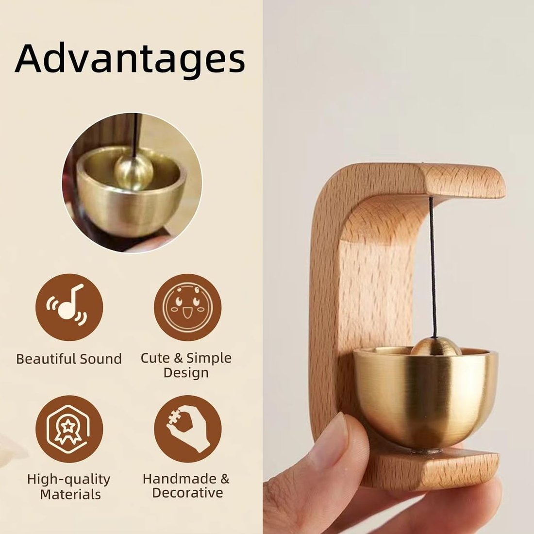 Christmas Pre-sale SAVE 49%🎄Magnetic Solid Wood Doorbell Wind Chime