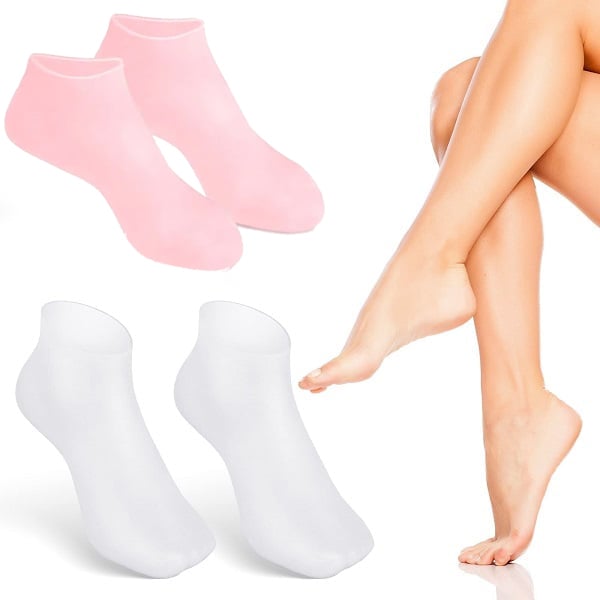 (🌲Christmas Sale - 49% OFF)Silicone Moisturizing Socks - Washable & Reusable