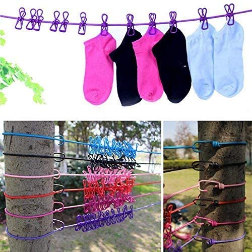 (🌲Christmas Sale - 49% OFF)Portable Clothesline with 12 Clothespins