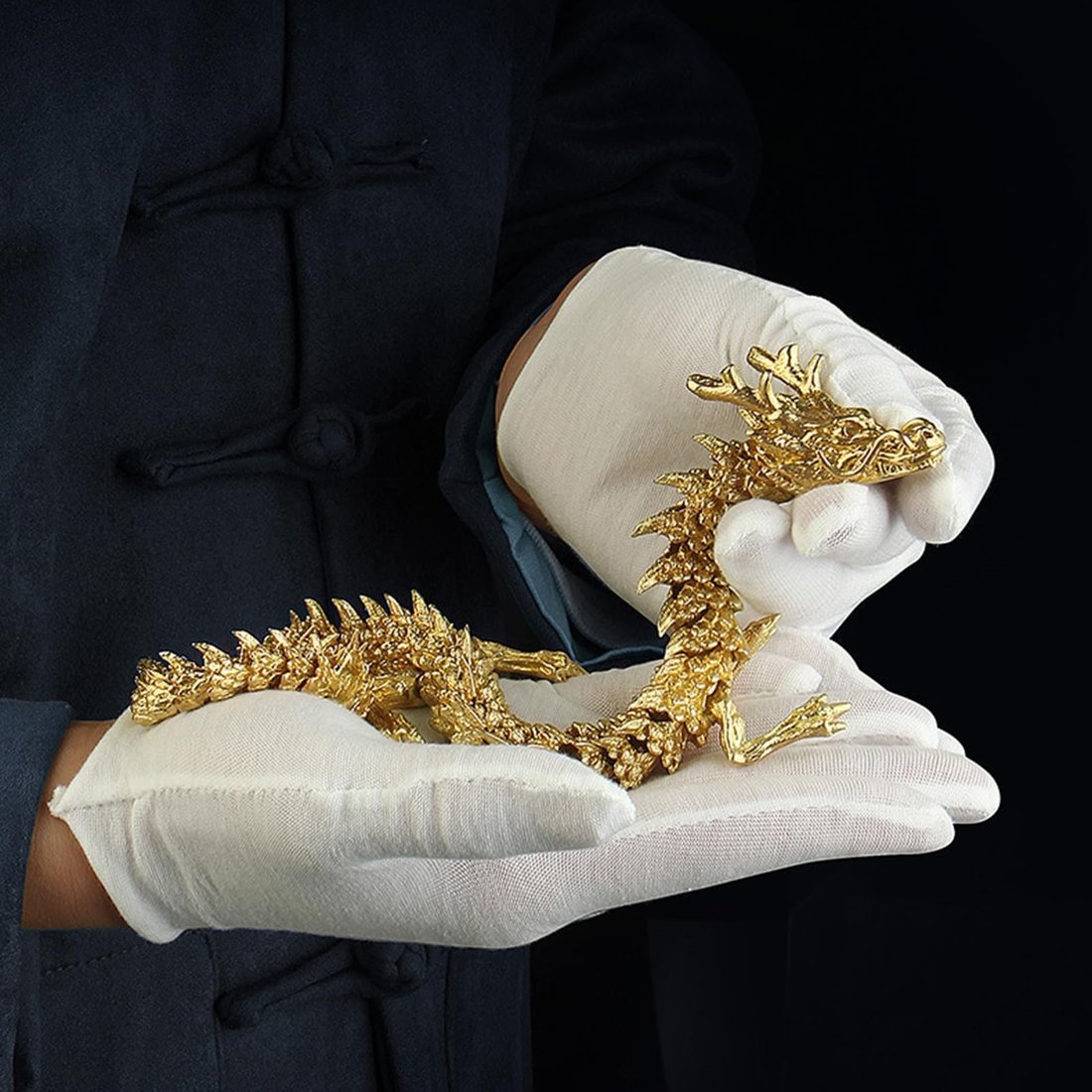 LAST DAY PROMOTION SAVE 49%🔥Handmade Gold Dragon with Movable Joints
