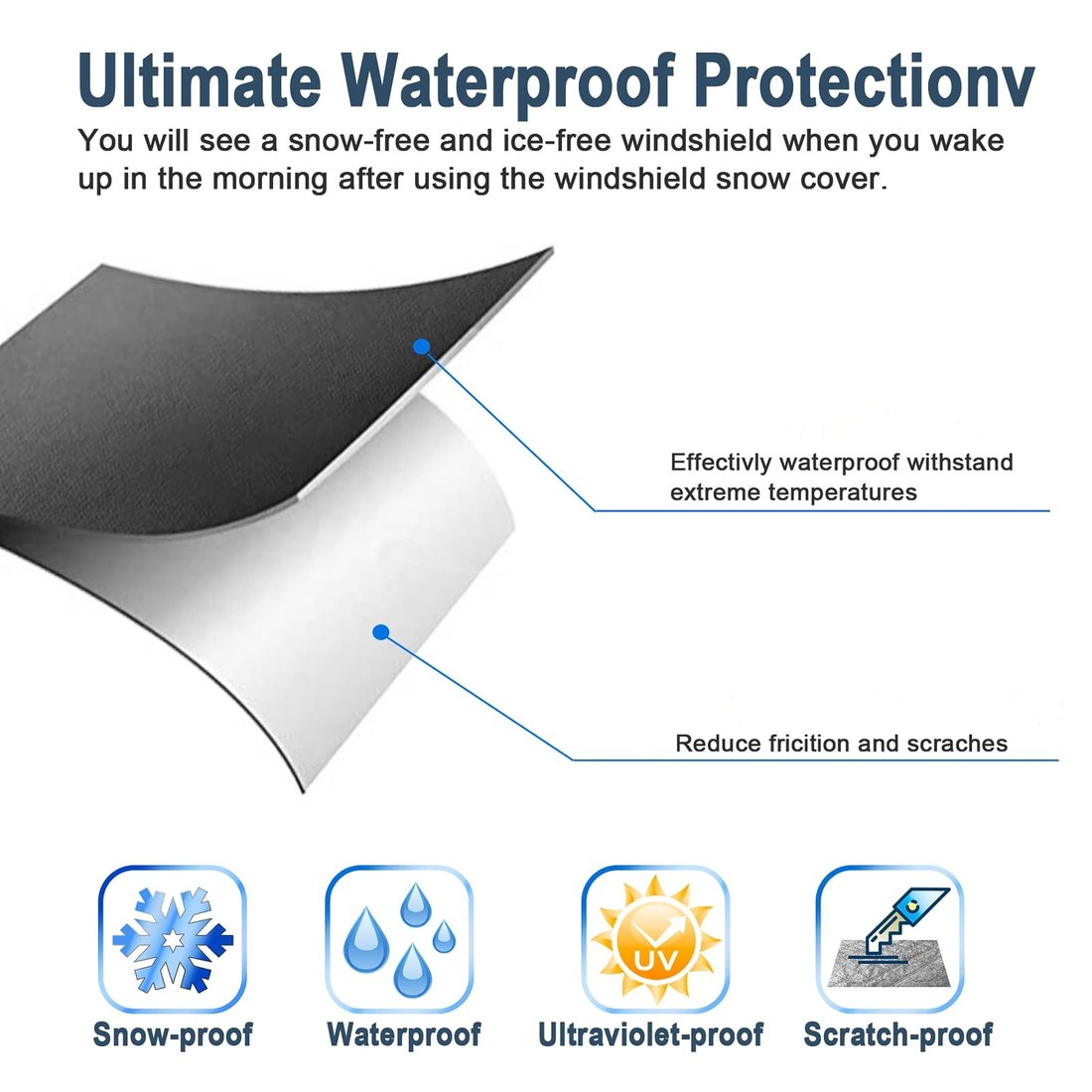 2024 Upgraded Car Windshield Magnetic Snow Cover
