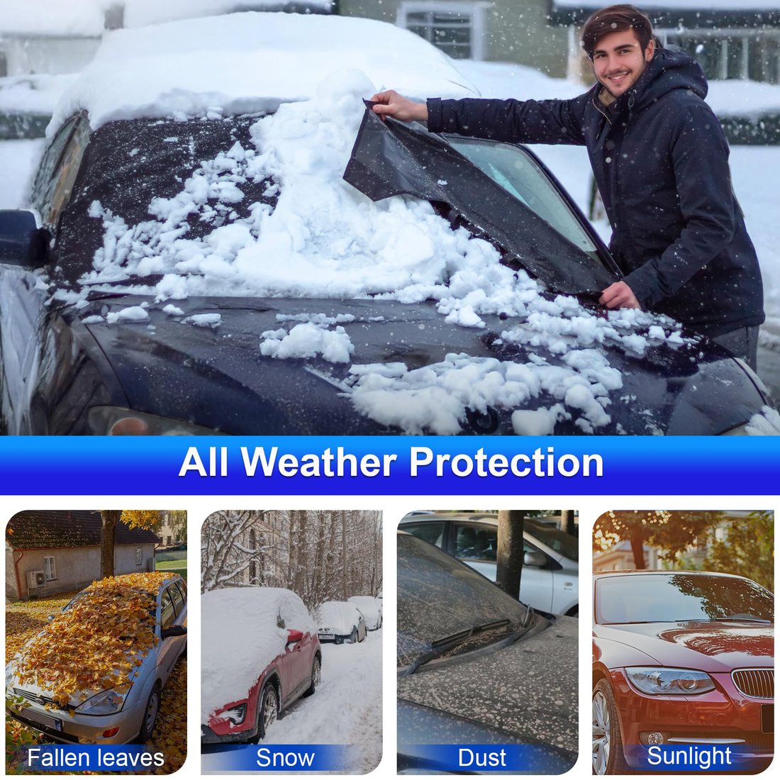 2024 Upgraded Car Windshield Magnetic Snow Cover