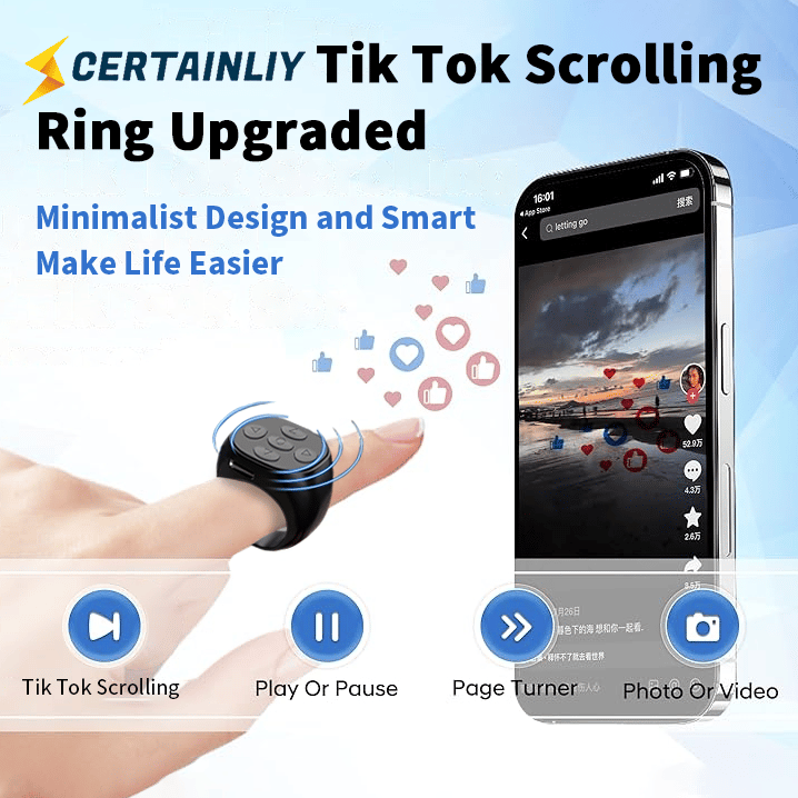 🔥Last Day 49% OFF-Fingertip Wireless Bluetooth Remote Control