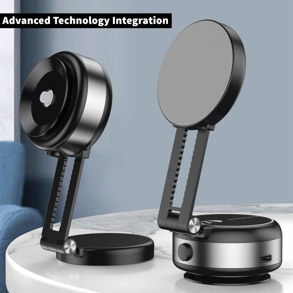 Double-Sided Electric Vacuum and Magnetic Adsorption Adjustable Phone Mount