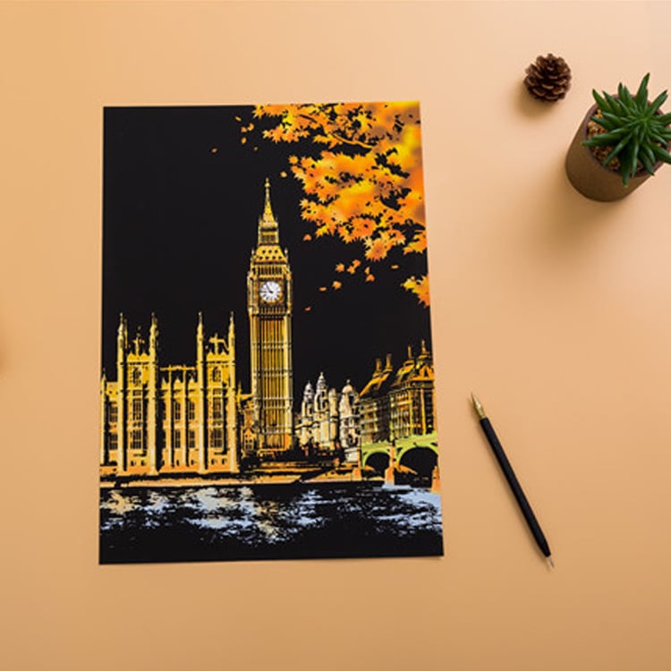 New Year Sale 49% OFF🔥Handcrafted Nightscape Scratch Board