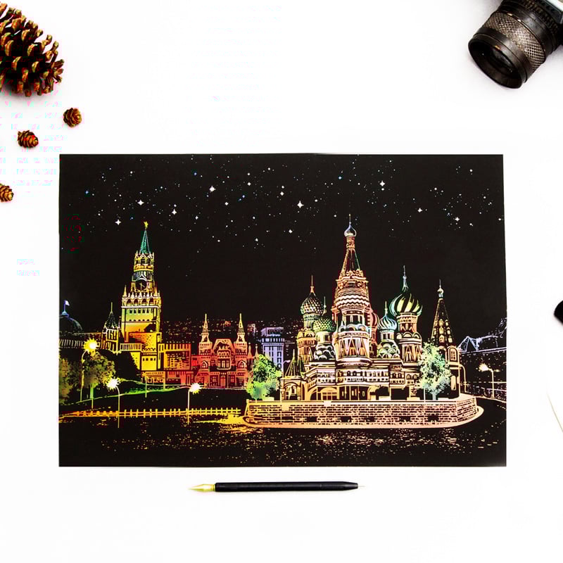 New Year Sale 49% OFF🔥Handcrafted Nightscape Scratch Board