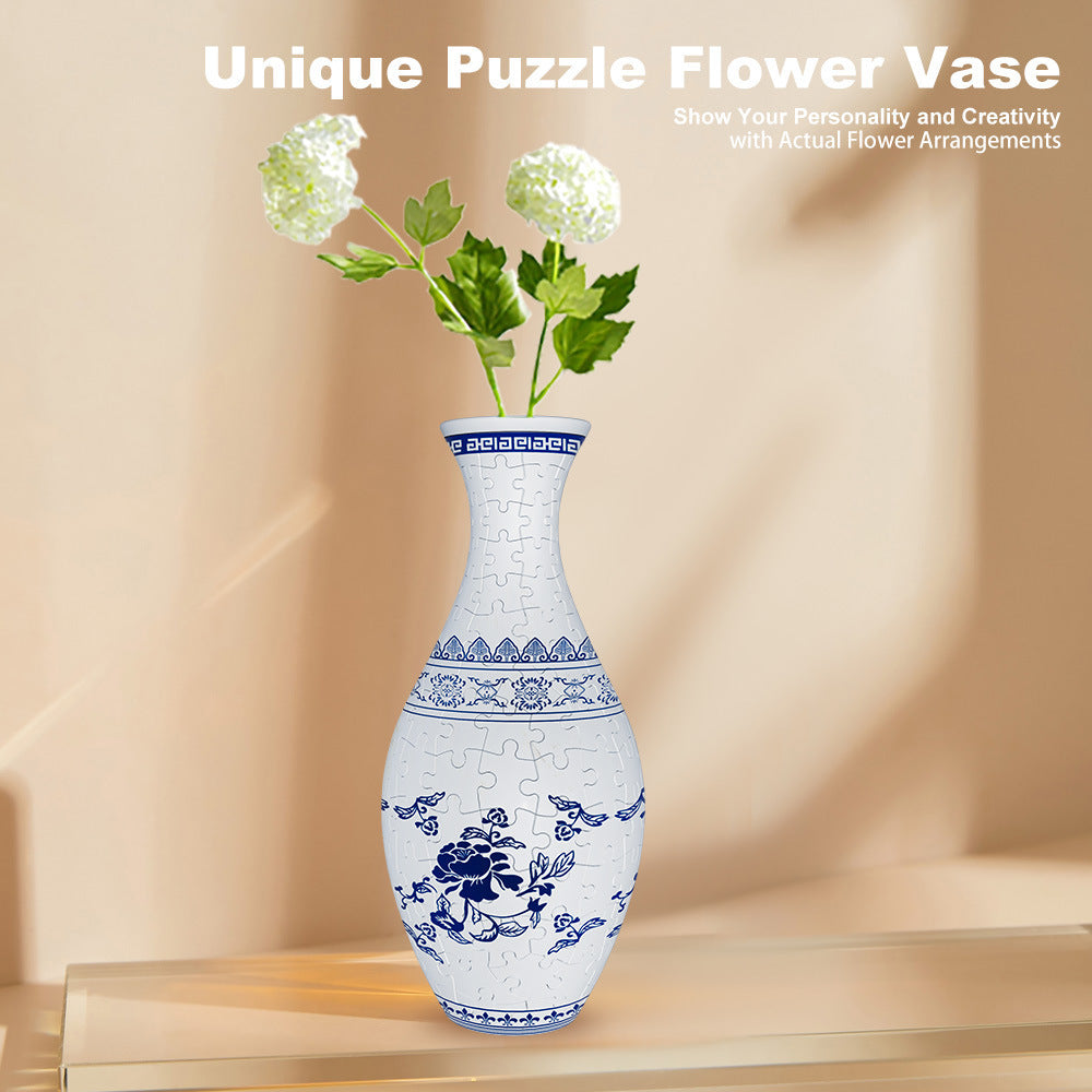 Creative 3D Puzzle DIY Art Vase🔥(Built-in Water Bottle Can Be Filled with Water)