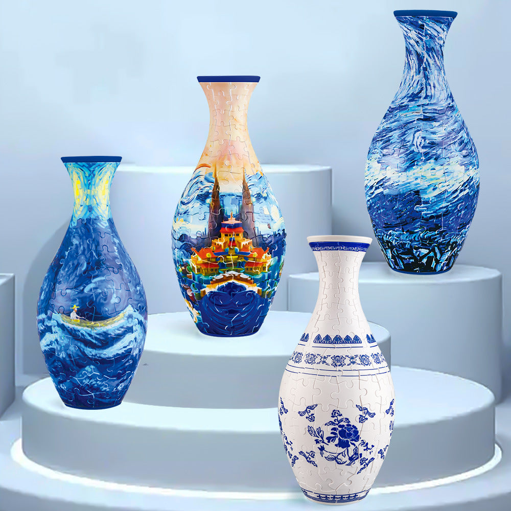 Creative 3D Puzzle DIY Art Vase🔥(Built-in Water Bottle Can Be Filled with Water)