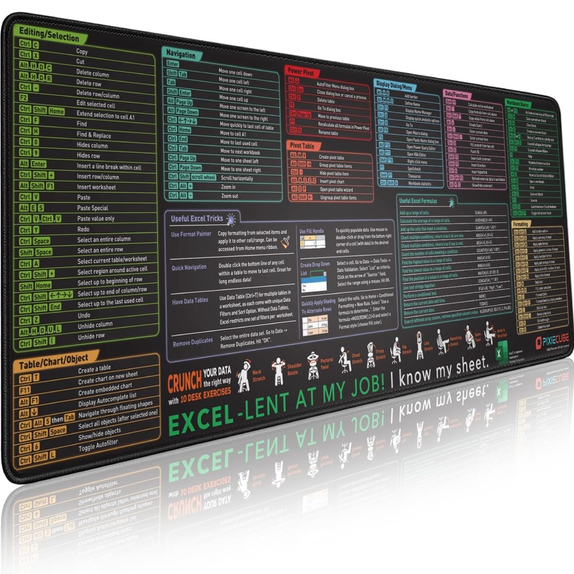 🔥Last Day 49% OFF -Excel Cheat Sheet Desk Mat