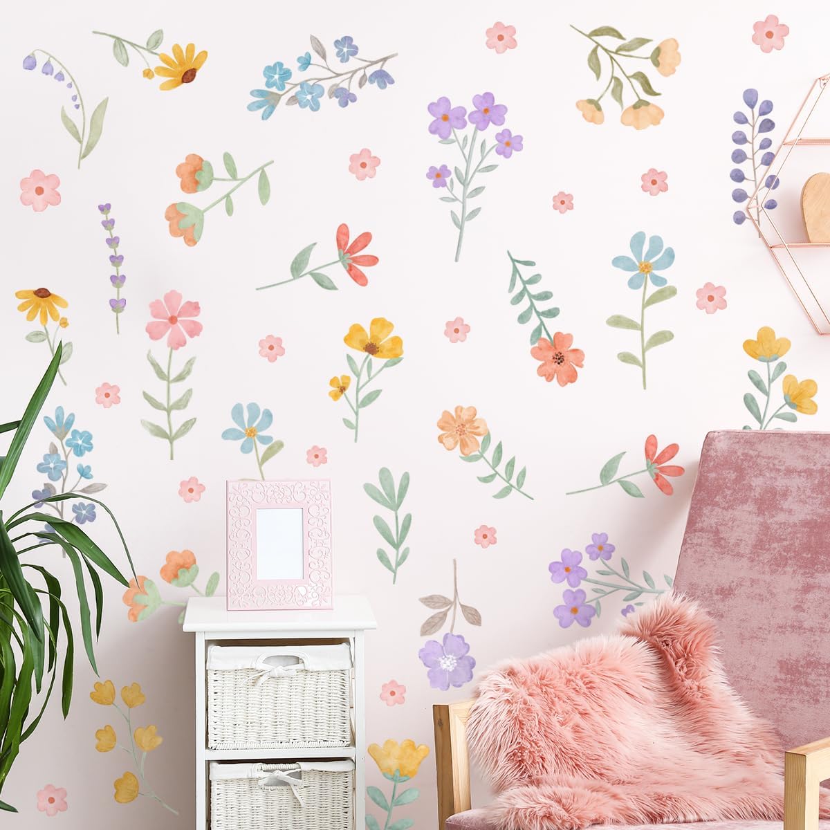 💖Last Day 49% OFF -Removable Colorful Wildflower Wall Decal