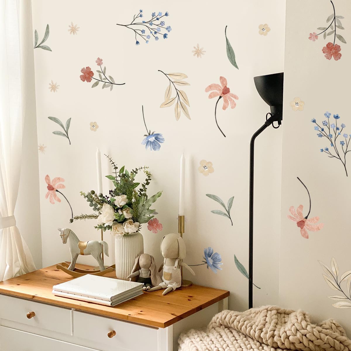 💖Last Day 49% OFF -Removable Colorful Wildflower Wall Decal
