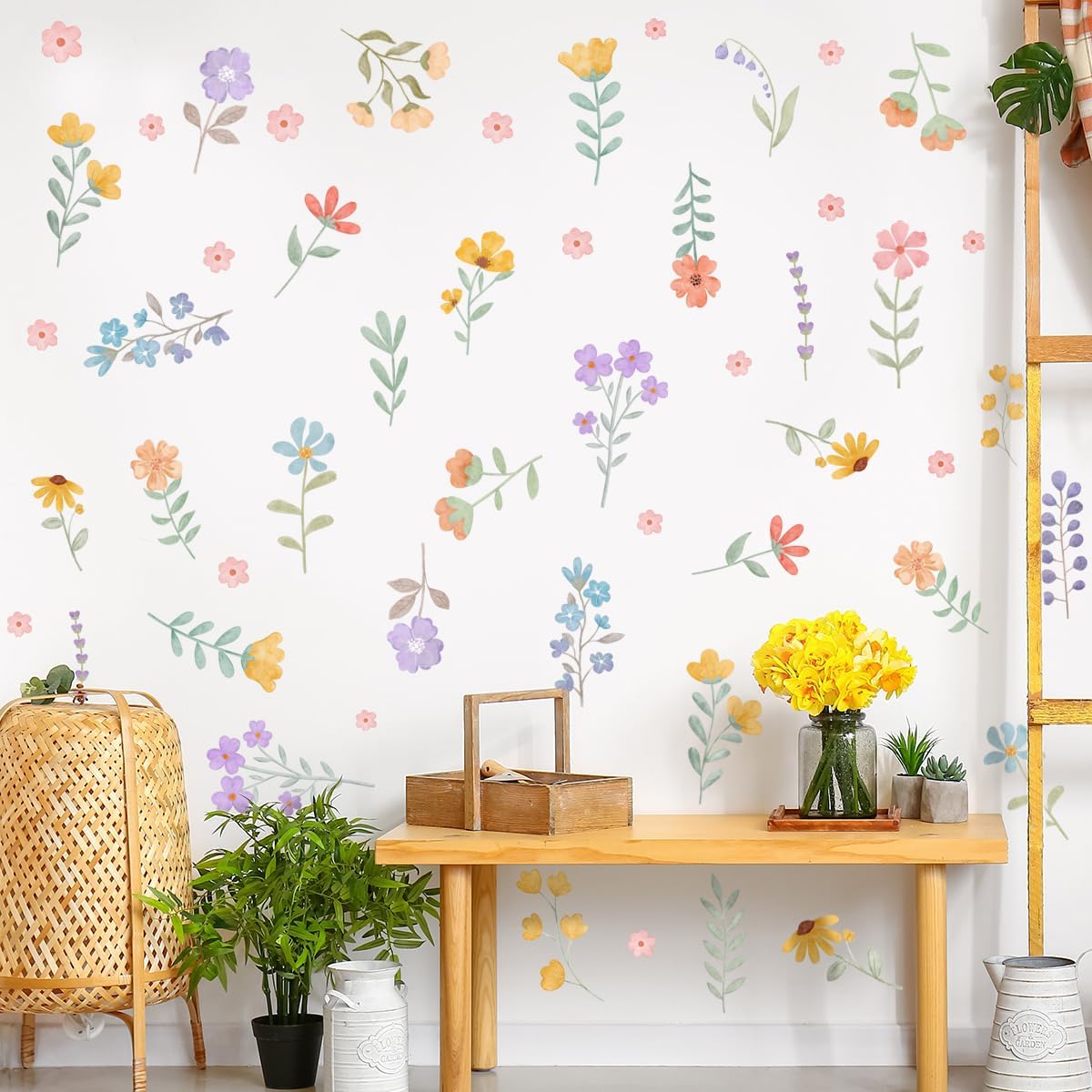 💖Last Day 49% OFF -Removable Colorful Wildflower Wall Decal