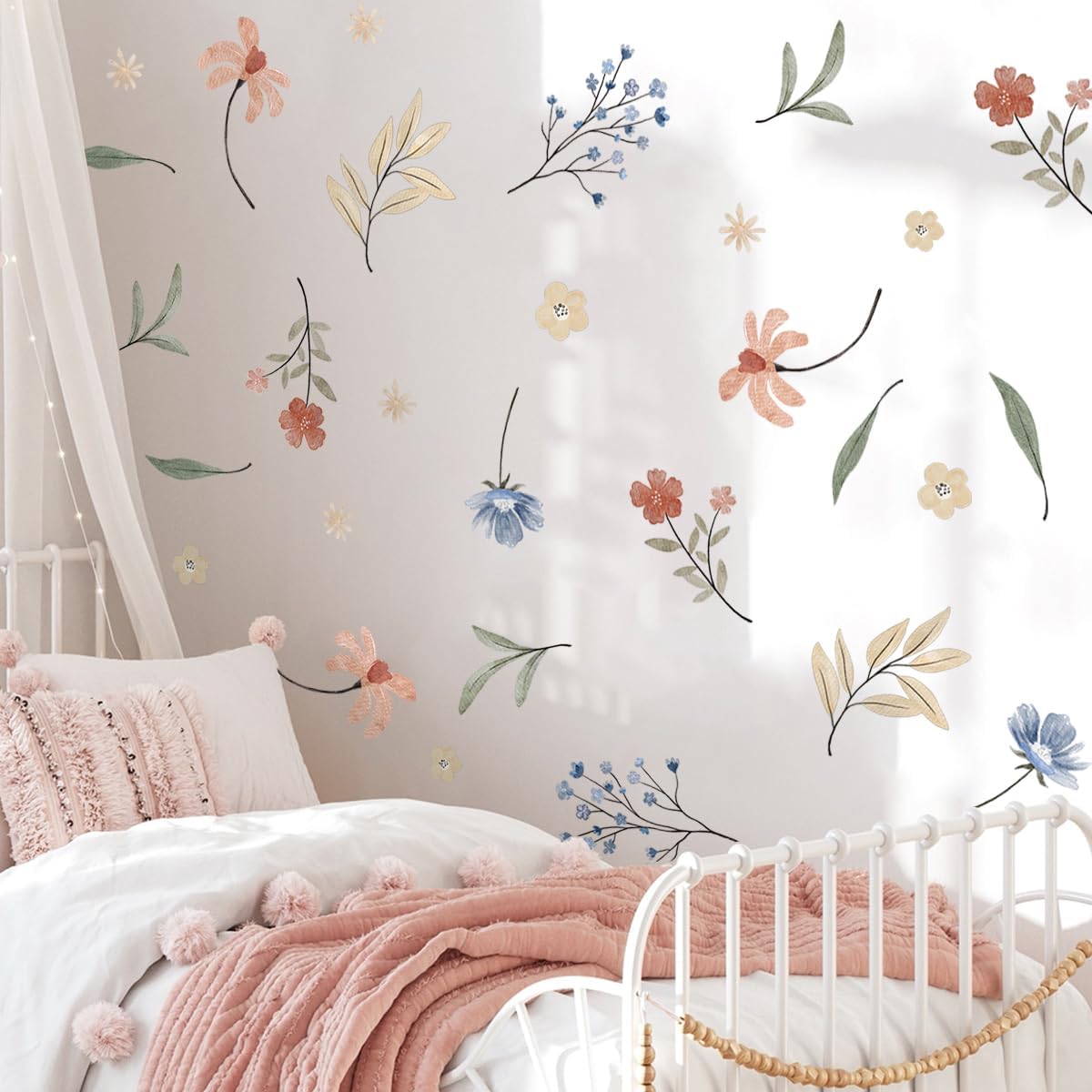 💖Last Day 49% OFF -Removable Colorful Wildflower Wall Decal