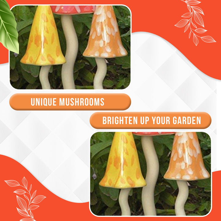 🍄Handmade Ceramic Mushroom Wind Chime
