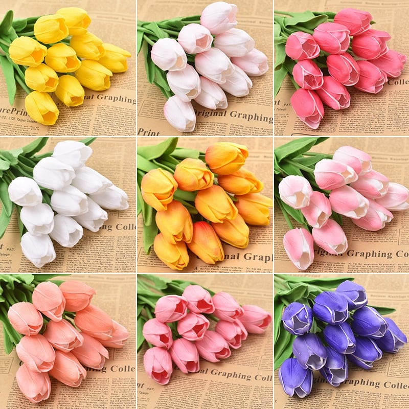 ✨This Week's Special Price $14.9💥-UV Resistant Lifelike Artificial Tulips Flowers💐