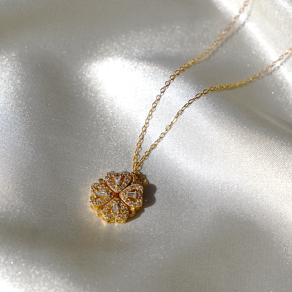 Mother's Day Special 49% OFF🎁Folding Heart Clover Necklace