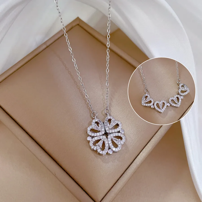Mother's Day Special 49% OFF🎁Folding Heart Clover Necklace