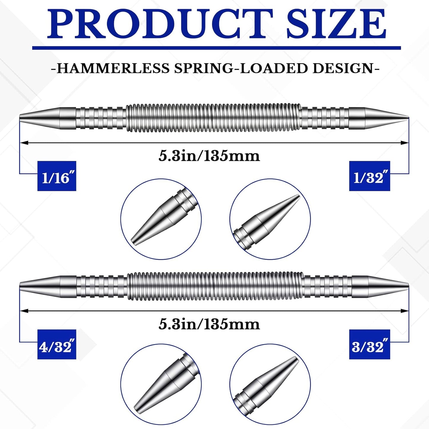Hot Sale💥Hammerless Trim Spring Loaded Nail Set Tool