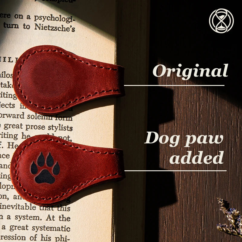 Personalized Magnetic Leather Bookmark