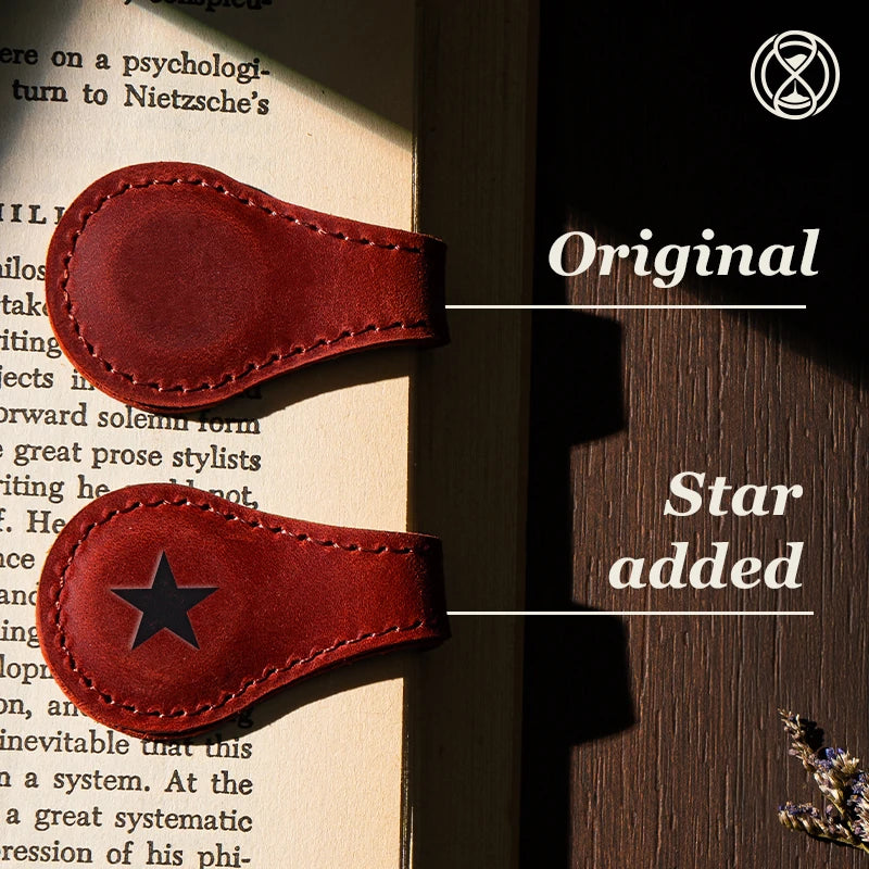 Personalized Magnetic Leather Bookmark