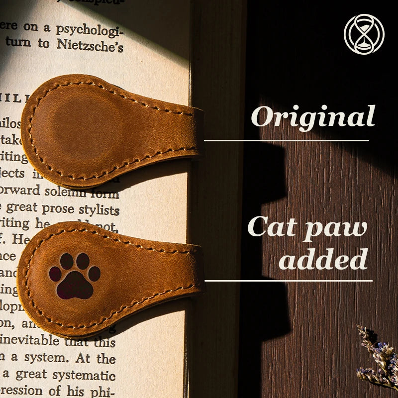 Personalized Magnetic Leather Bookmark