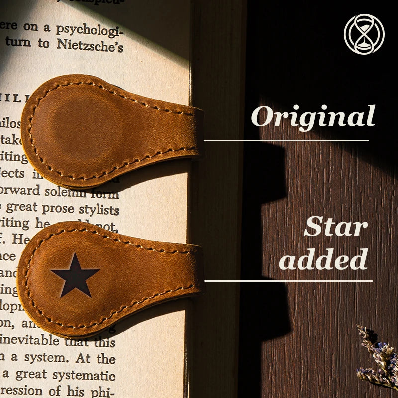 Personalized Magnetic Leather Bookmark