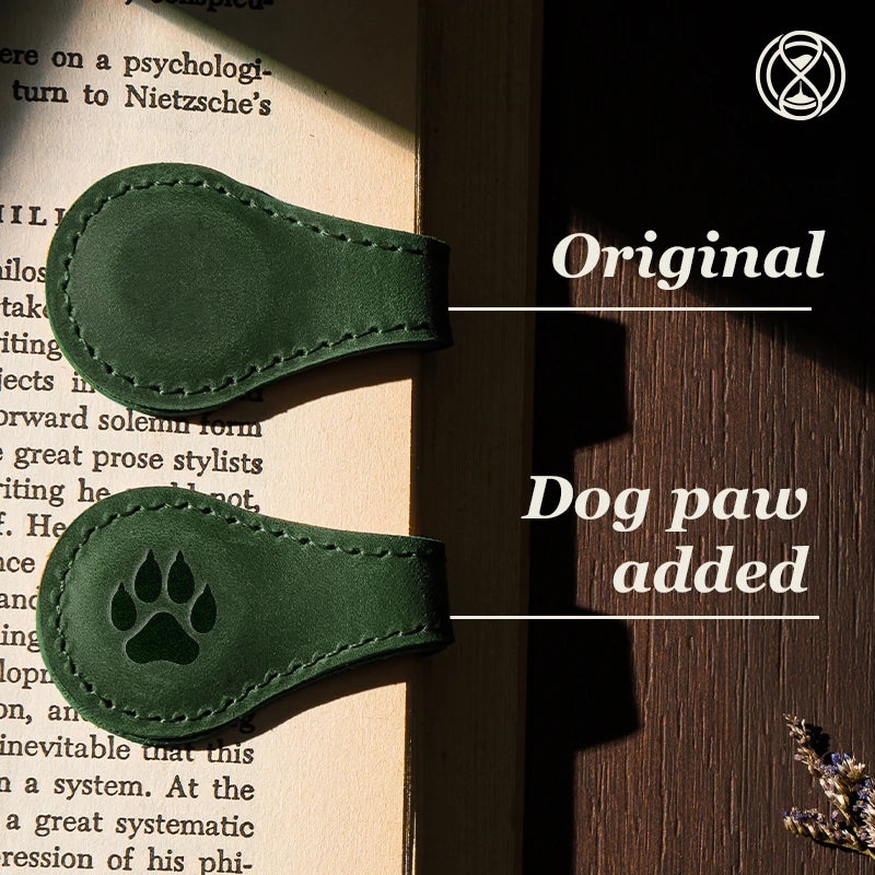 Personalized Magnetic Leather Bookmark