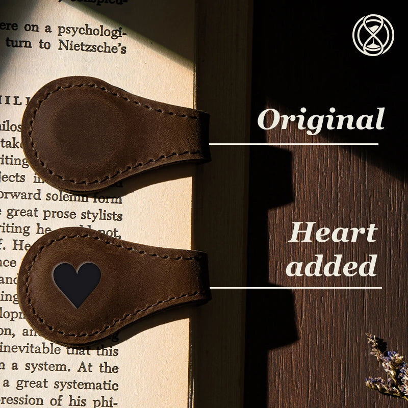 Personalized Magnetic Leather Bookmark