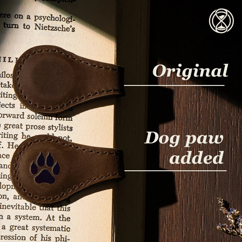 Personalized Magnetic Leather Bookmark