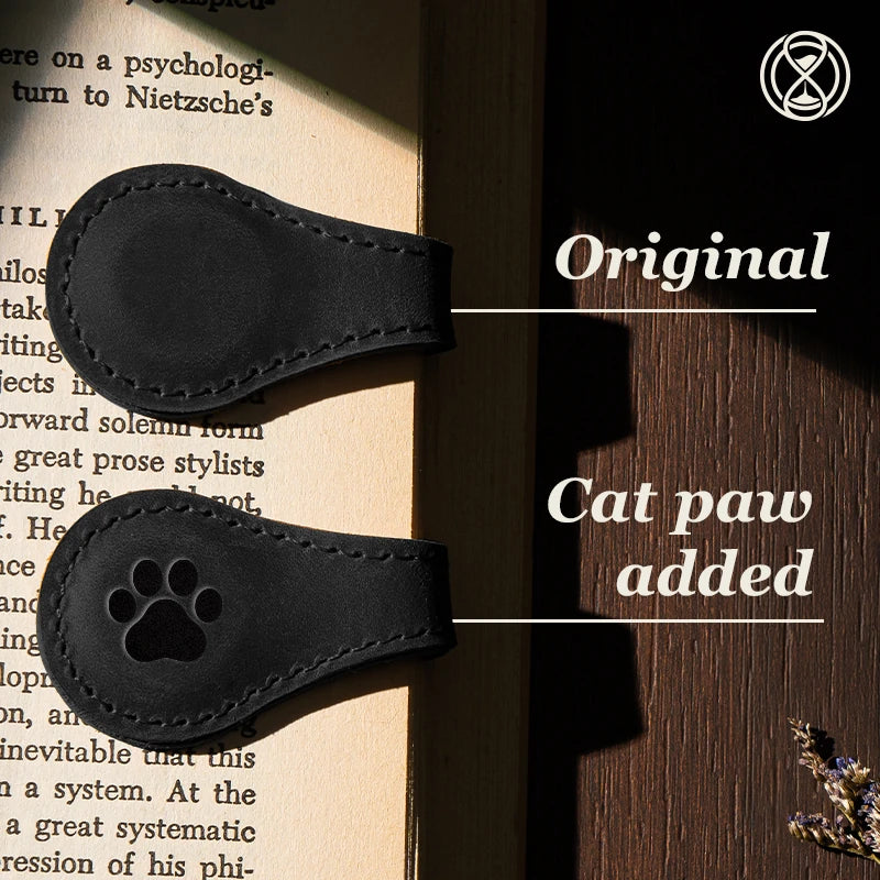 Personalized Magnetic Leather Bookmark