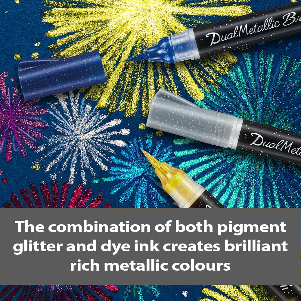 Metallic Pigment Pens with Shimmering Flow