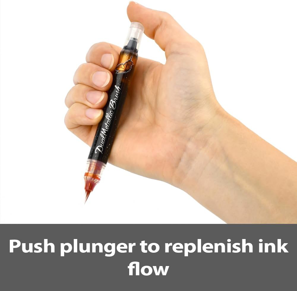 Metallic Pigment Pens with Shimmering Flow