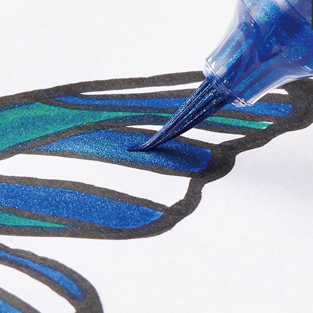 Metallic Pigment Pens with Shimmering Flow