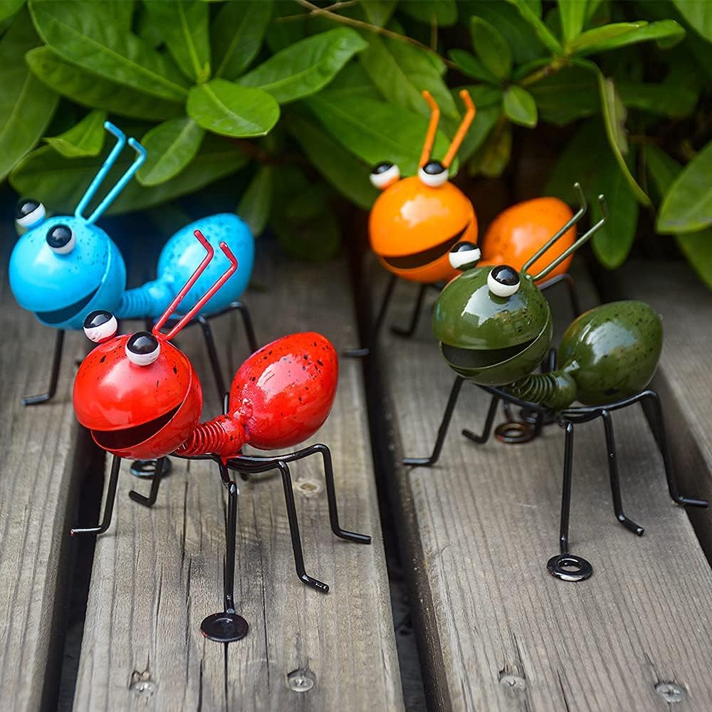 🐜4 Pack Metal Ant Ornaments