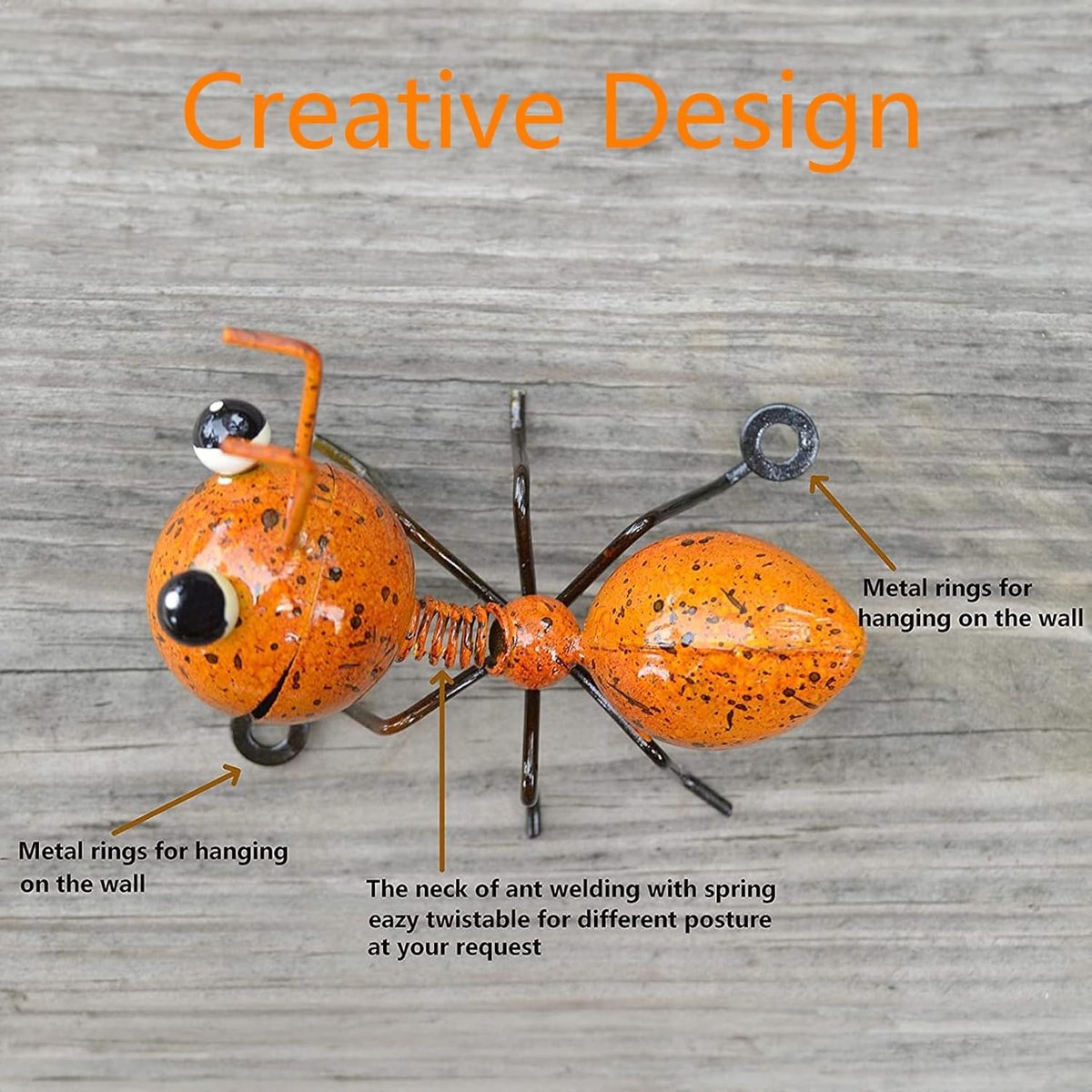 🐜4 Pack Metal Ant Ornaments