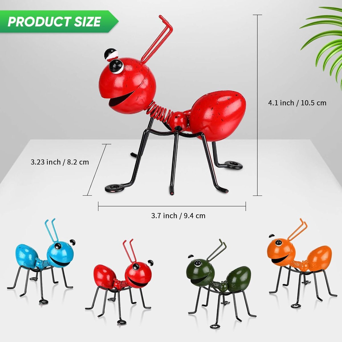 🐜4 Pack Metal Ant Ornaments